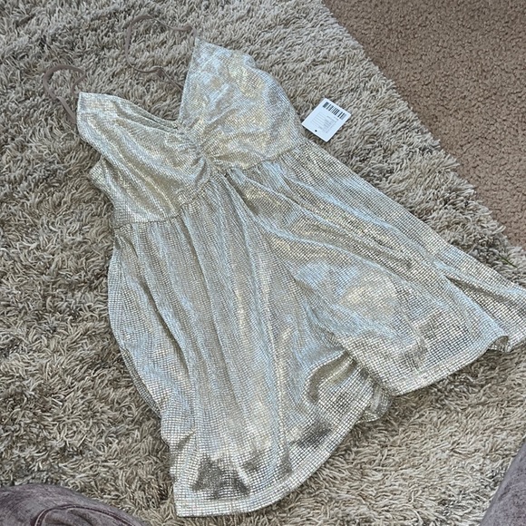 Urban outfitters golden shimmer holiday romper - Picture 1 of 4
